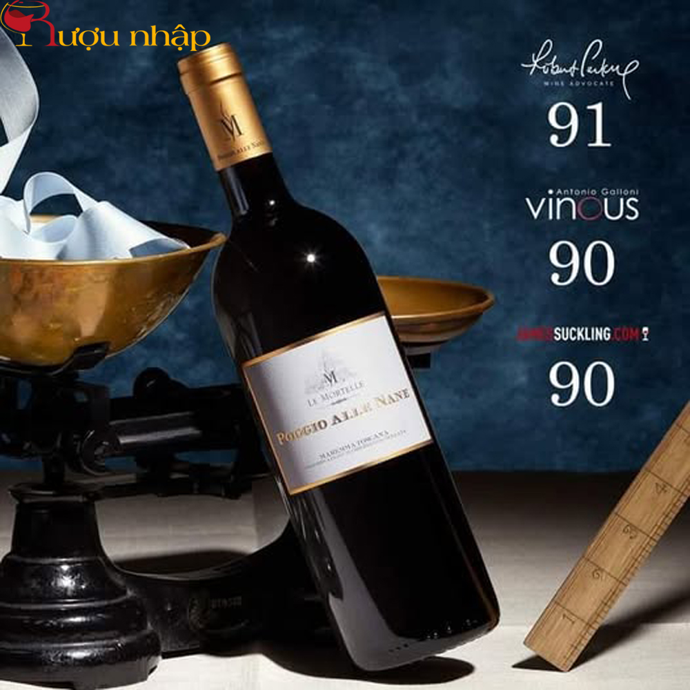 Rượu Vang Ý Poggio Alle Nane Maremma Le Mortelle Poggio Alle Nane 2017
