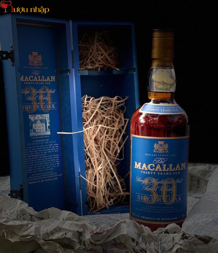 Rượu Macallan 30 năm Sherry Oak Blue Label
