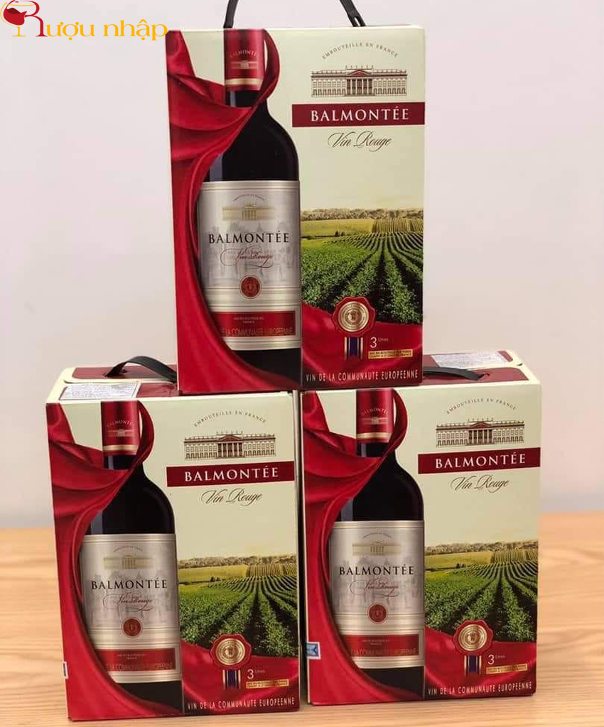 Rượu Vang Bịch Balmontée 3000 ML Rượu Vang Bịch Balmontée Chính Hãng Giá Tốt