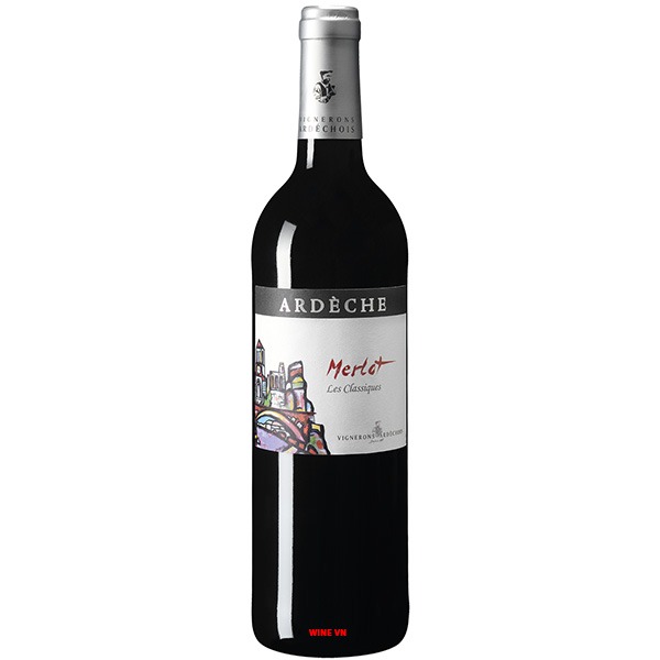 Rượu Vang Vignerons Ardechois Ardeche Les Classiques Merlot Rượu Vang Vignerons Ardechois Ardeche Les Classiques Merlot