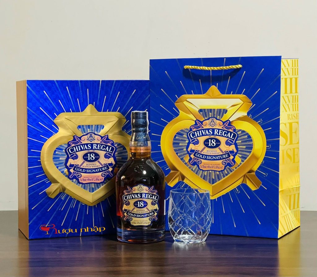 Rượu Chivas 18 năm hộp quà Tết 2024