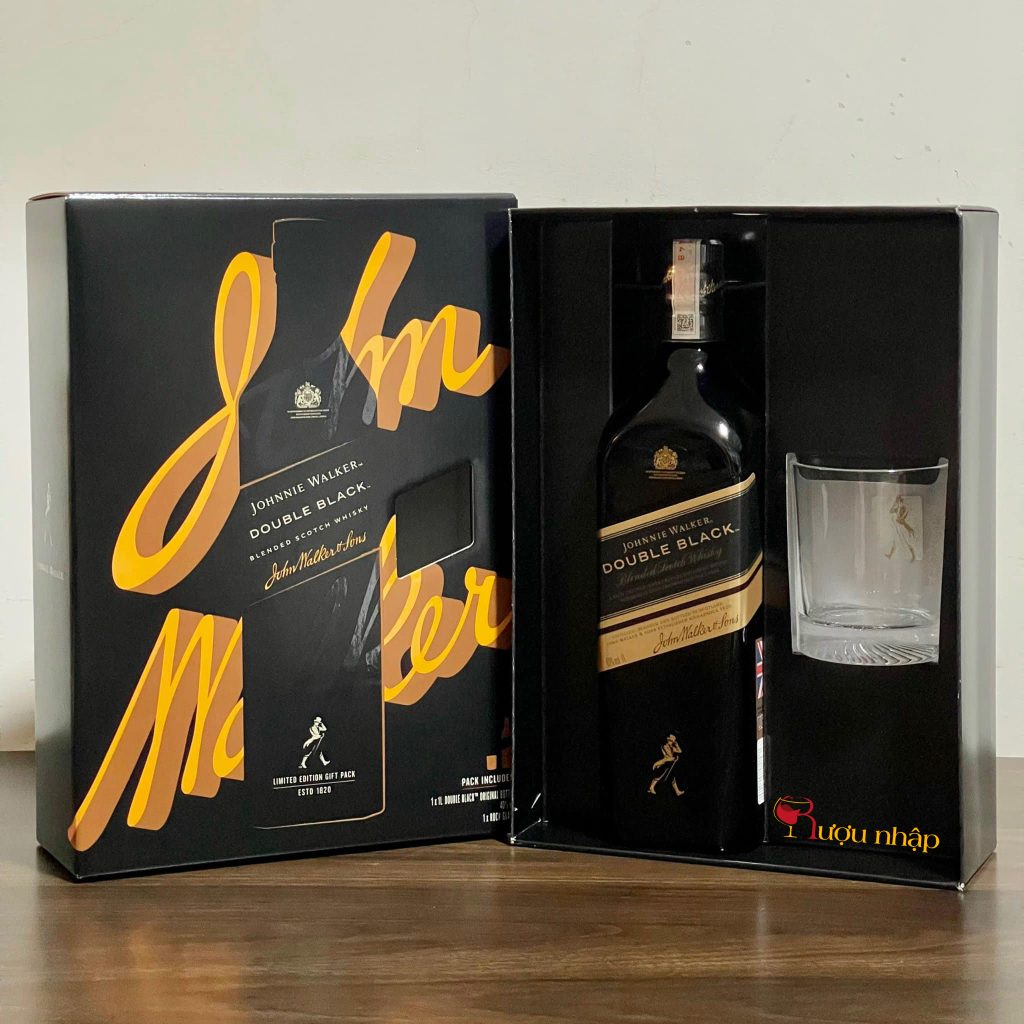 Rượu Johnnie Walker Double Black 1 lít Hộp Quà 2024