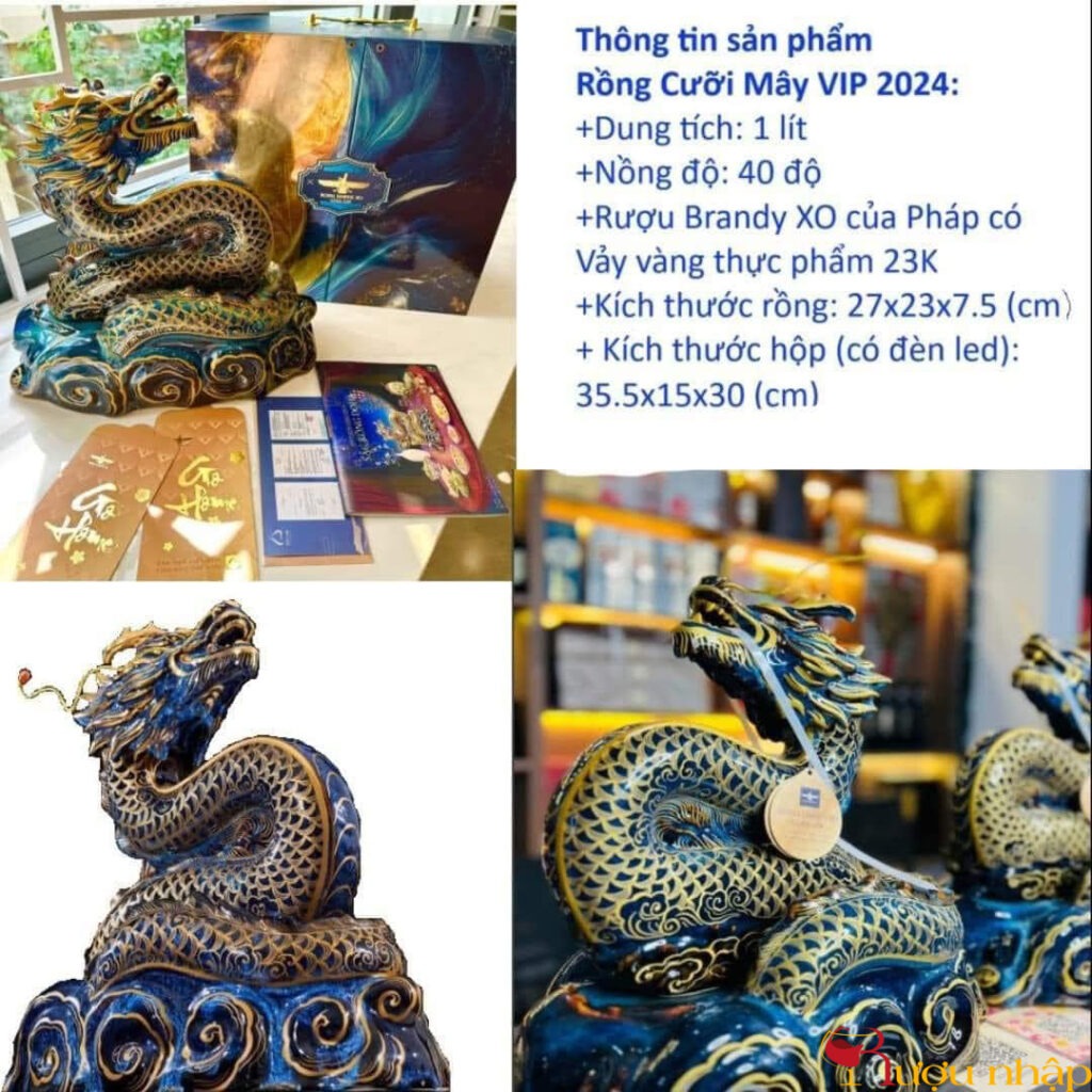 Rượu Linh Vật Rồng 2024 Long Vân Hội