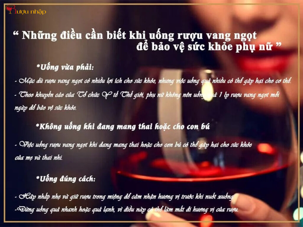 Uống rượu vang ngọt để bảo vệ sức khỏe phụ nữ