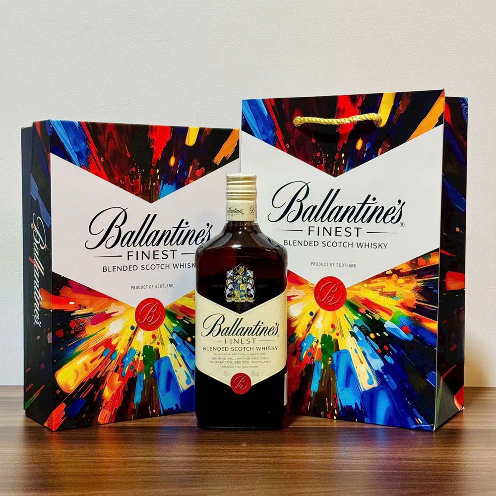 Ballantine's Finest Hộp quà Tết 2025 Rượu Ballantine's Finest hộp quà tết 2025 Hàng Công Tý