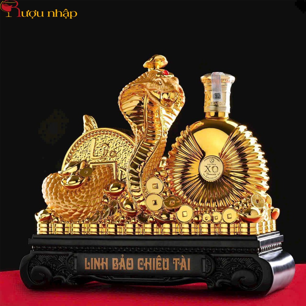 Linh Vật Rắn 2025 Linh Bảo Chiêu Tài Gold Rượu Linh Vật Rắn 2025 Linh Bảo Chiêu Tài Gold