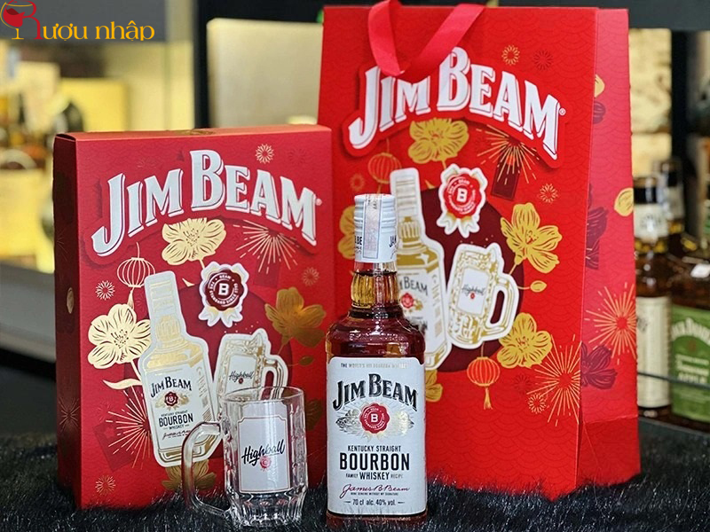 Jim Beam Bourbon - Hộp quà Tết 2026 Bộ sản phẩm Jim Beam Hộp Quà 2026 - Tết Bính Ngọ