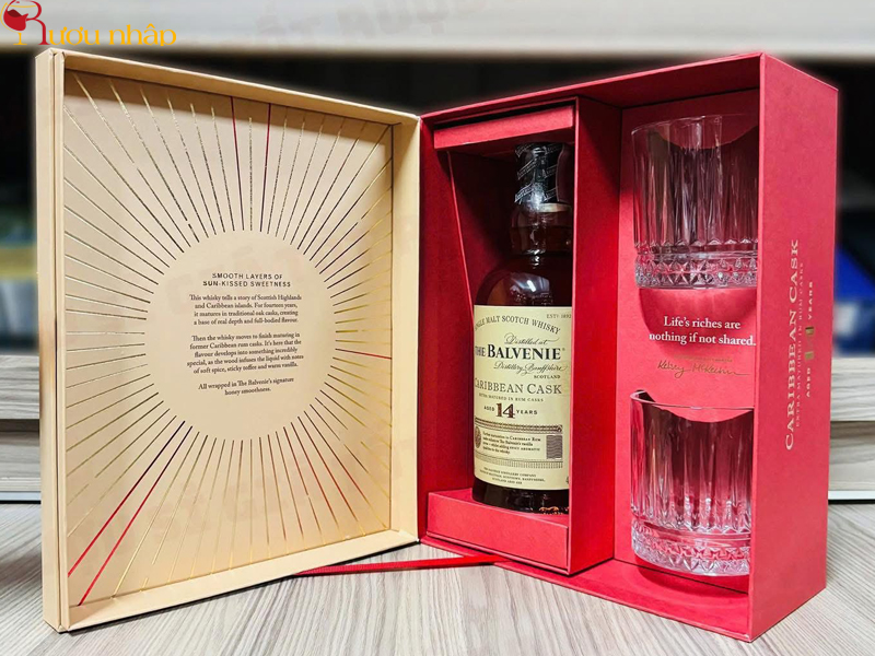 Balvenie 14 Year Old Caribbean Cask Hộp Quà Tết Bính Ngọ 2026